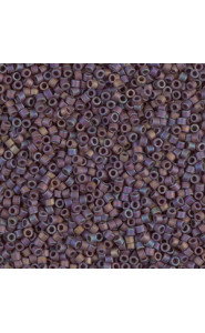 Miyuki delica beads 15/0 - Matted opaque brown ab DBS-884